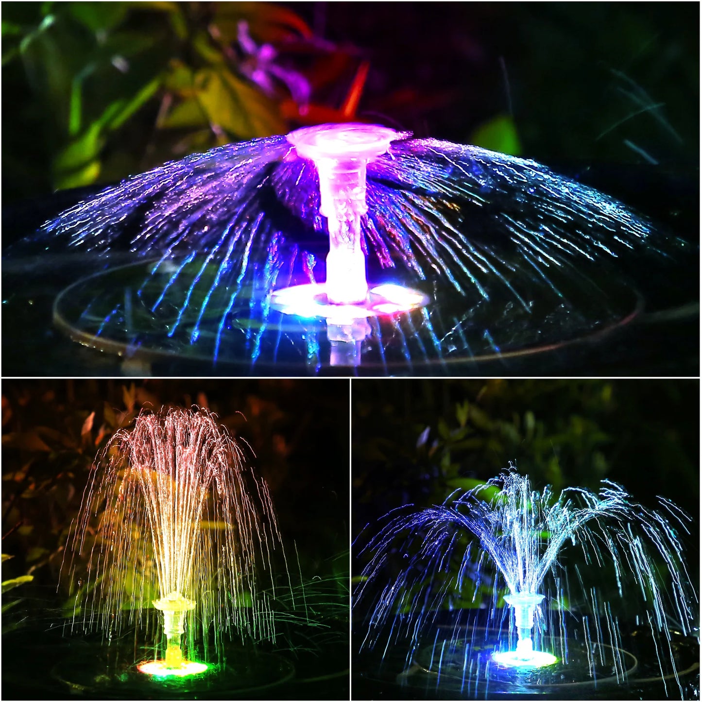 GlowPro- RGB Solar Bird Bath Fountain